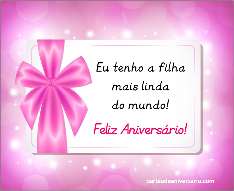 Cartão de Aniversário para Filha cartão de aniversário